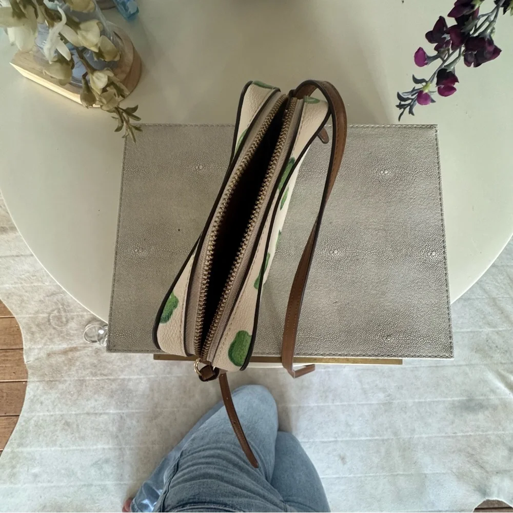 Coach White and Green Lime Crossbody Camera Style Bag - Picture 16 of 16